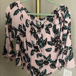 Pink off the shoulder top
